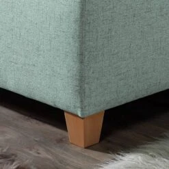 Lit Capitonné Kolbäck Tissu Structuré -Reflet Maison polsterbett kolbaeck strukturstoff 160 x 200cm bettgestell ohne matratze lattenrost mintgrau 4702316