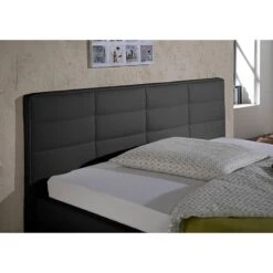 Lit Capitonné Parsberg II 21 Lit Capitonné Parsberg II -Reflet Maison polsterbett parsberg ii kunstleder 140 x 200cm kein bettkasten schwarz 5155936