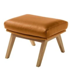 Pouf Repose-pieds Hepburn I -Reflet Maison polsterhocker hepburn echtleder echtleder neka cognac 5025432