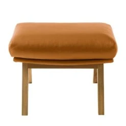 Pouf Repose-pieds Hepburn I -Reflet Maison polsterhocker hepburn echtleder echtleder neka cognac 5025436