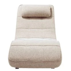 Fauteuil De Relaxation Long Island Tissu -Reflet Maison relaxliege long island webstoff stoff parsa beige grau 3940732
