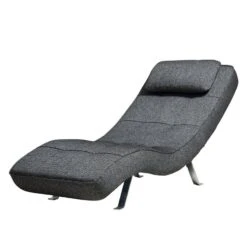 Fauteuil De Relaxation Long Island Tissu -Reflet Maison relaxliege long island webstoff stoff parsa grau schwarz 3940916