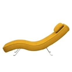 Fauteuil De Relaxation Long Island Tissu -Reflet Maison relaxliege long island webstoff stoff zahira senfgelb 3940960