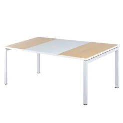 Bureau EasyDesk -Reflet Maison schreibtisch easydesk weiss buche 140 x 80 cm 1836298