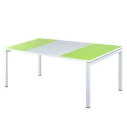 Bureau EasyDesk -Reflet Maison schreibtisch easydesk weiss gruen 140 x 80 cm 1836286