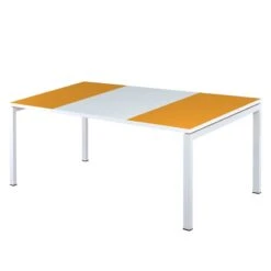 Bureau EasyDesk -Reflet Maison schreibtisch easydesk weiss orange 140 x 80 cm 1836270