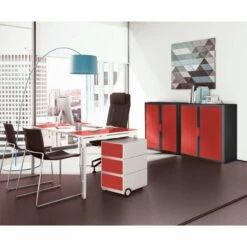 Bureau EasyDesk -Reflet Maison schreibtisch easydesk weiss rot 140 x 80 cm 1989630