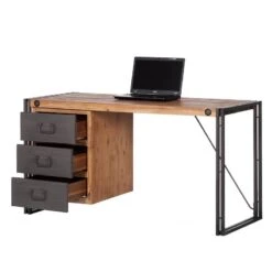 Bureau MANCHESTER 3 Tiroirs -Reflet Maison schreibtisch manchester iii akazie teilmassiv metall 4875512