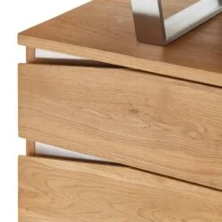 Bureau Tarva -Reflet Maison schreibtisch tarva asteiche teilmassiv asteiche edelstahl dekor 5236004