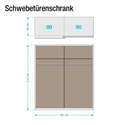 Armoire à Portes Coulissantes Lorca -Reflet Maison schwebetuerenschrank lorca alpinweiss hochglanz weiss 181 cm 2 tuerig 2262898