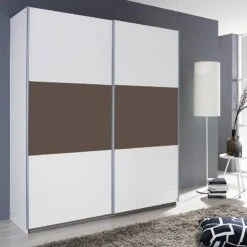 Armoire à Portes Coulissantes Nelas -Reflet Maison schwebetuerenschrank nelas alpinweiss lava 2019998