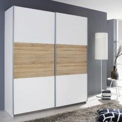 Armoire à Portes Coulissantes Nelas -Reflet Maison schwebetuerenschrank nelas eiche sonoma dekor alpinweiss 2018754