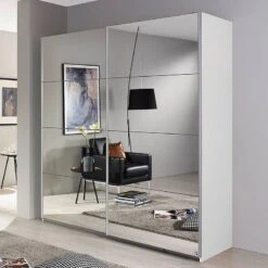 Armoire à Portes Coulissantes Subito -Reflet Maison schwebetuerenschrank subito 2 spiegeltueren alpinweiss 181 cm 2 tuerig 461825