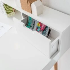 Bureau LINDHOLM -Reflet Maison sekretaer lindholm weiss eiche massiv 4012804