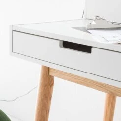 Bureau LINDHOLM -Reflet Maison sekretaer lindholm weiss eiche massiv 4012812