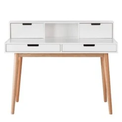 Bureau LINDHOLM -Reflet Maison sekretaer lindholm weiss eiche massiv 4673384