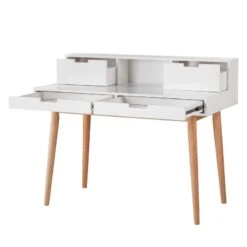 Bureau LINDHOLM -Reflet Maison sekretaer lindholm weiss eiche massiv 4673396