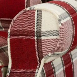 Fauteuil à Oreilles Colmar XL 31 Fauteuil à Oreilles Colmar XL -Reflet Maison sessel corteen webstoff rot beige 4283756