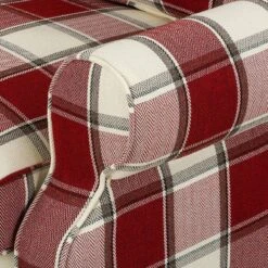 Fauteuil à Oreilles Colmar XL 33 Fauteuil à Oreilles Colmar XL -Reflet Maison sessel corteen webstoff rot beige 4283764