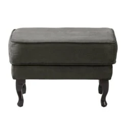 Fauteuil à Oreilles Miscol 32 Fauteuil à Oreilles Miscol -Reflet Maison sessel miscol antiklederlook mit hocker dunkelgrau 4886444